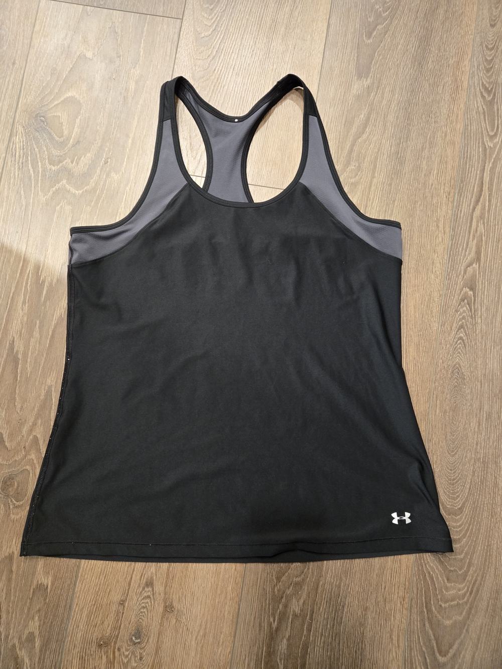 Under Armour Black Racerback Tank with Gray Trim
